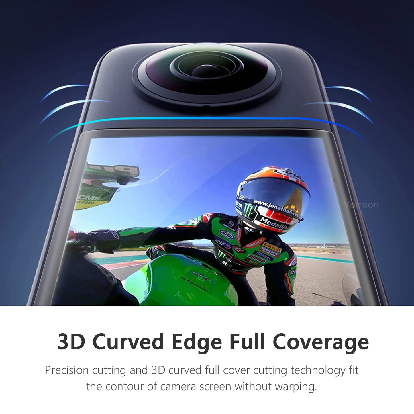 3D Curved Screen Protector for Insta360 X3 Tempered Glass Film Anti-scratch HD Insta360 Action Camera Accessories