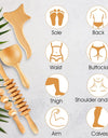 4 In 1 Wooden Therapy Massage Tools Anti Cellulite Massager Muscle Pain Relief Wooden Kit for Body Shaping & Sculpting
