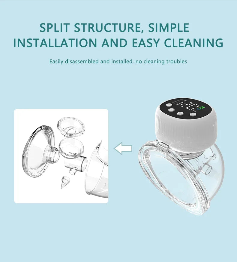 Wearable Breast Pump Hands-free Electric Automatic Milking Machine Hands-free Portable Rechargeable Breast Milk Collector