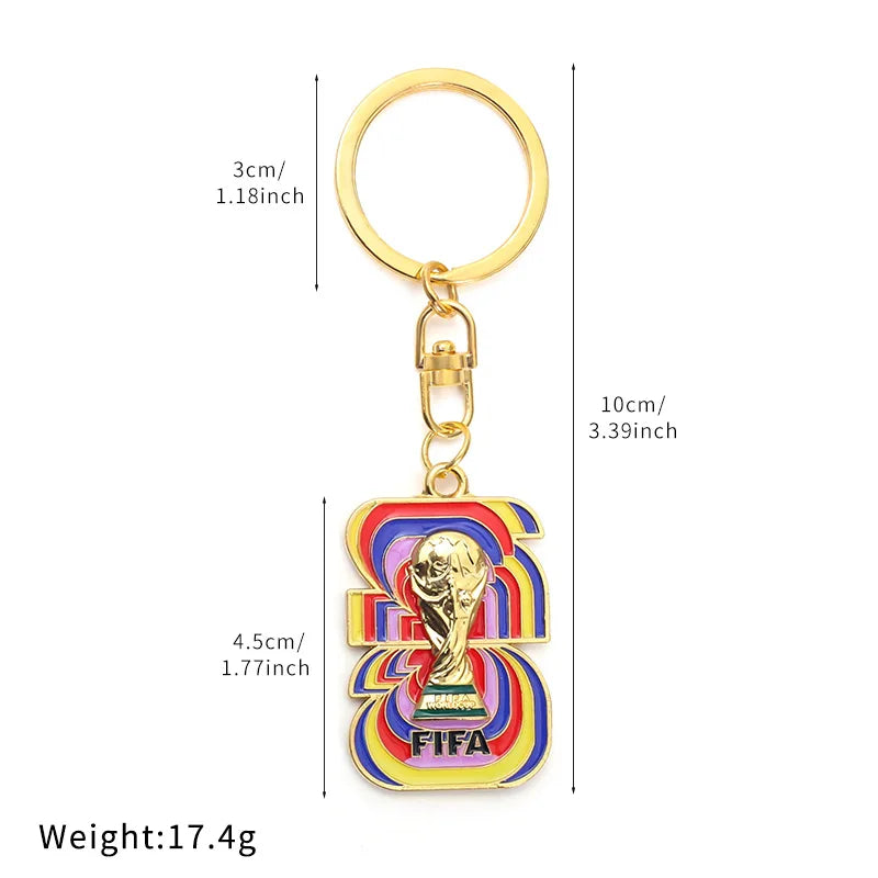 2026 World Cup Football Fan Metal Keychain Soccer Sports Souvenir