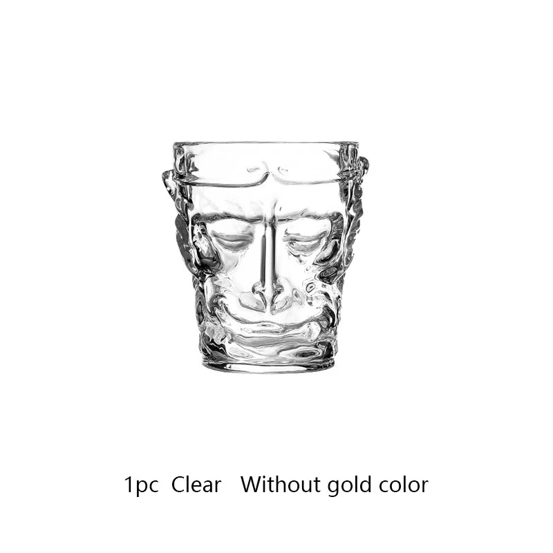 Sun Wukong Monkey Wine Glass 3d Whiskey Cup Short Drinking Liquor Glass Transparent Soju Brandy TeaCup Glassware For Wine Coffee