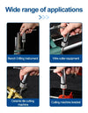 Adjustable Silver T-Handle Ratchet Tap Holder Wrench with 5pcs M3-M8 3mm-8mm Machine Screw Thread Metric Plug T-shaped Tap