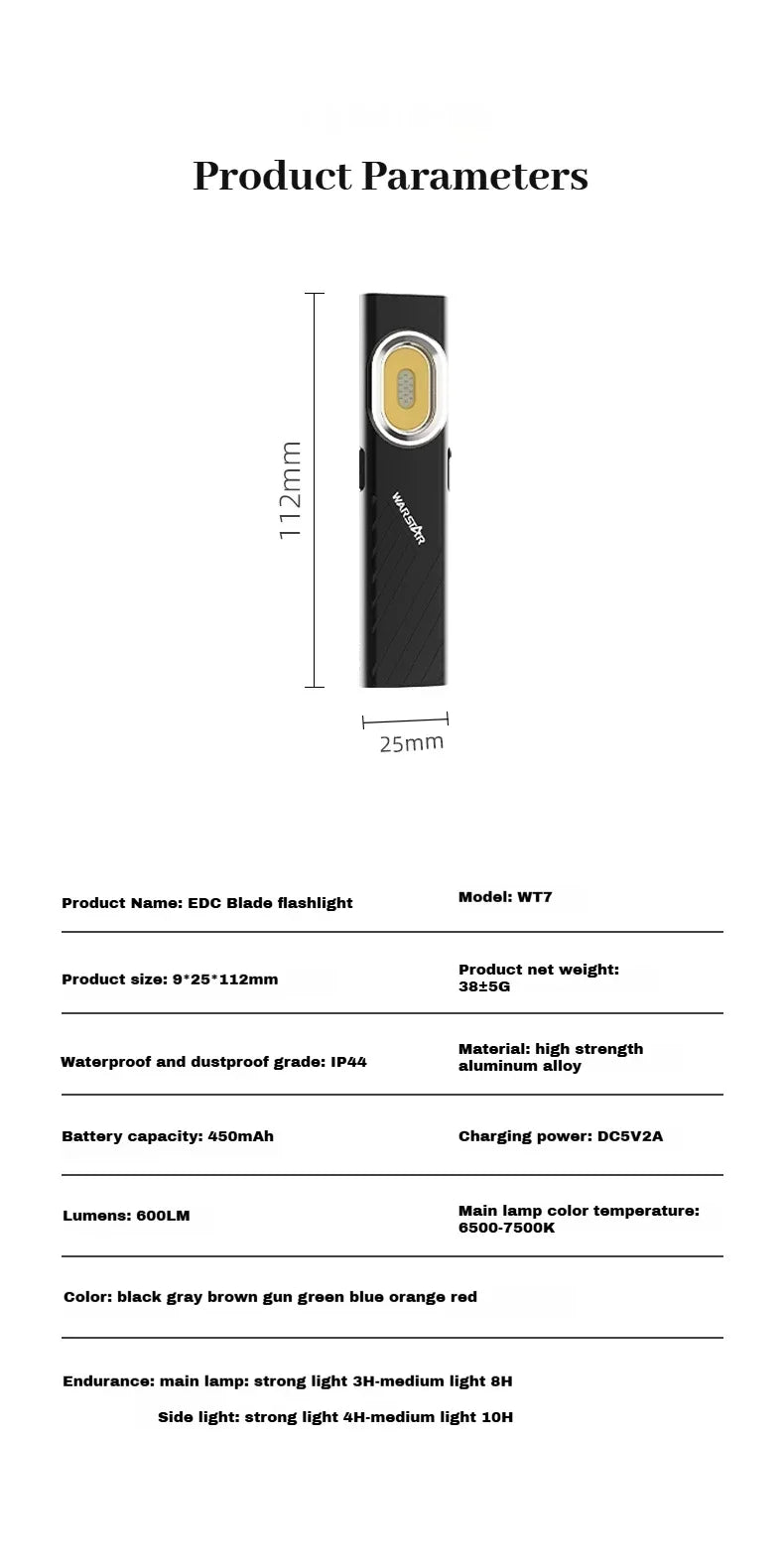 T7 LED Flashlight Rechargeable Mini Portable Torch Waterproof Outdoor Strong Light Lamp