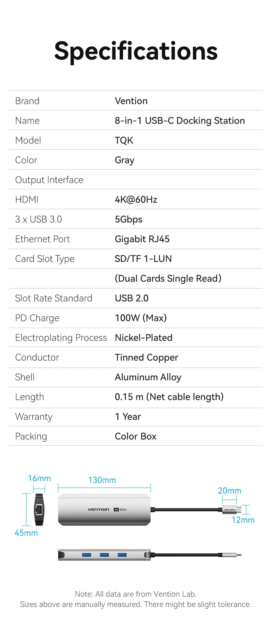 USB C HUB HDMI 4K60Hz RJ45 PD 100W USB Splitter Adapter USB 3.0 HUB For iPhone 15 Macbook Air Pro iPad Samsung Laptop PC