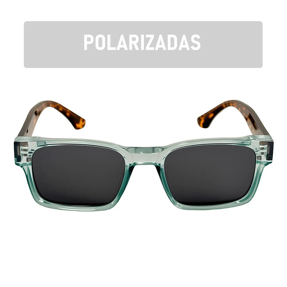 Vintage Square Sunglasses With Polarised Lenses