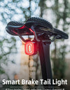 Smart Bicycle Brake Light IPx6 Taillight Type-C Bike Tail Rear Light Auto Stop LED Riding Warning Safety Cycling Light