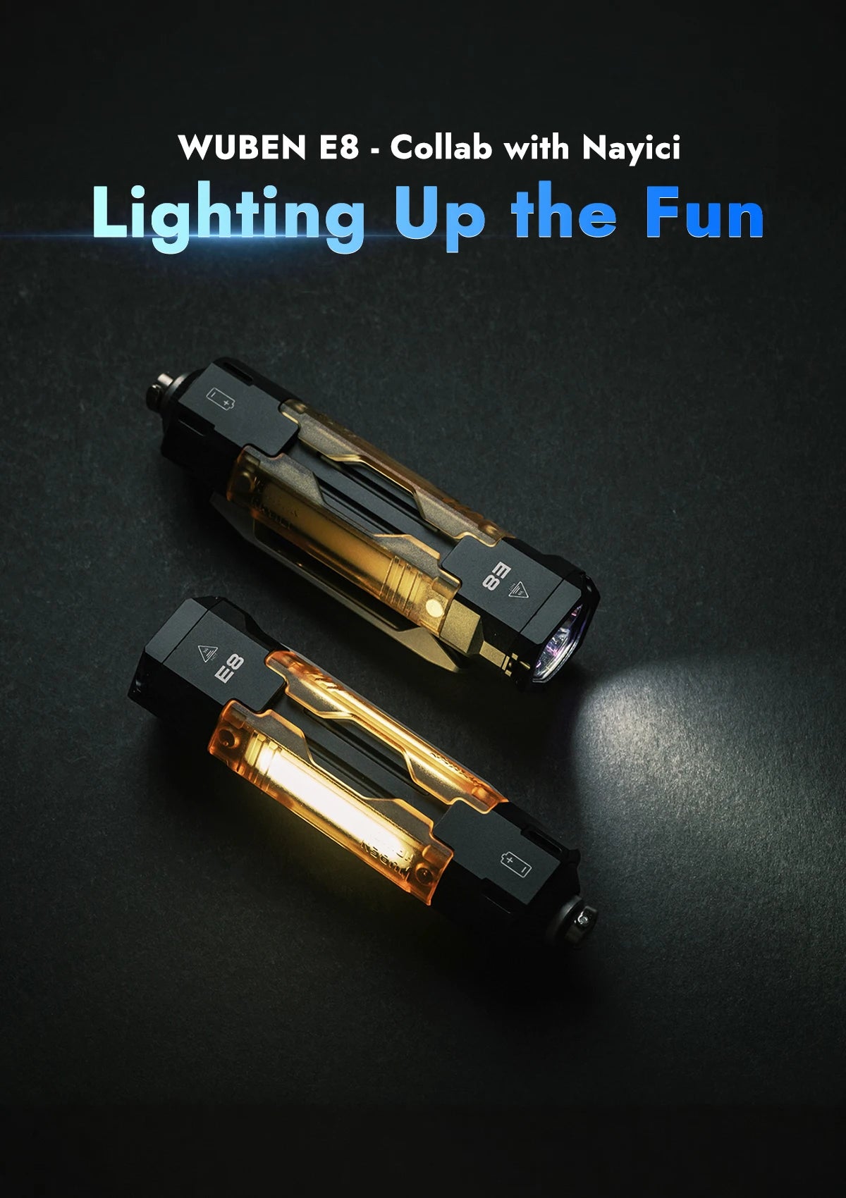 1300 Lumen Rechargeable EDC Flashlight With UV Light And Magnetic Panels
