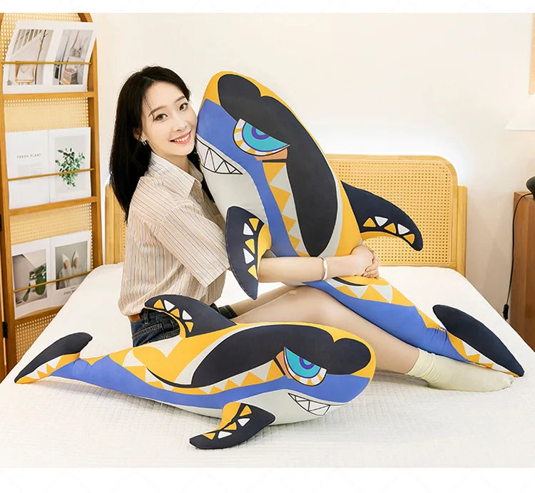 Cute Pirate Shark Plush Stuffed Doll Pillow Toy