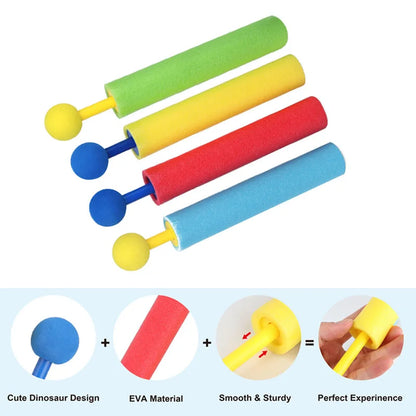 4pcs Water Blaster Water Guns for Kids Shooter Portable 4 Colors 30ft Range Children Foam Water Gun Summer Swimming Pool Toys