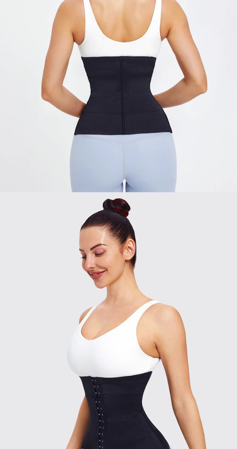 Women's Waist Trainer Corset – Tummy Wrap Shapewear Belt for Slimming & Postpartum Support