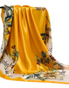 Women Scarf Silk Feeling Hair Neck Square Brand Office bandanna muffler Waiter Flight Attendants Handkerchief Rings wrap