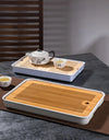 Bamboo Tea Tray Home Living Room Kungfu Tea Set Small Tea Tray Draining Dry Soaking Table Storage Wet And Dry Use