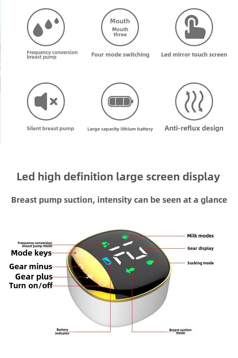 Wearable Hands-free Device Auto Suck 180ml Bottles Silicone Free Care Single Wearable Milk  Breastfeeding Breast Pump