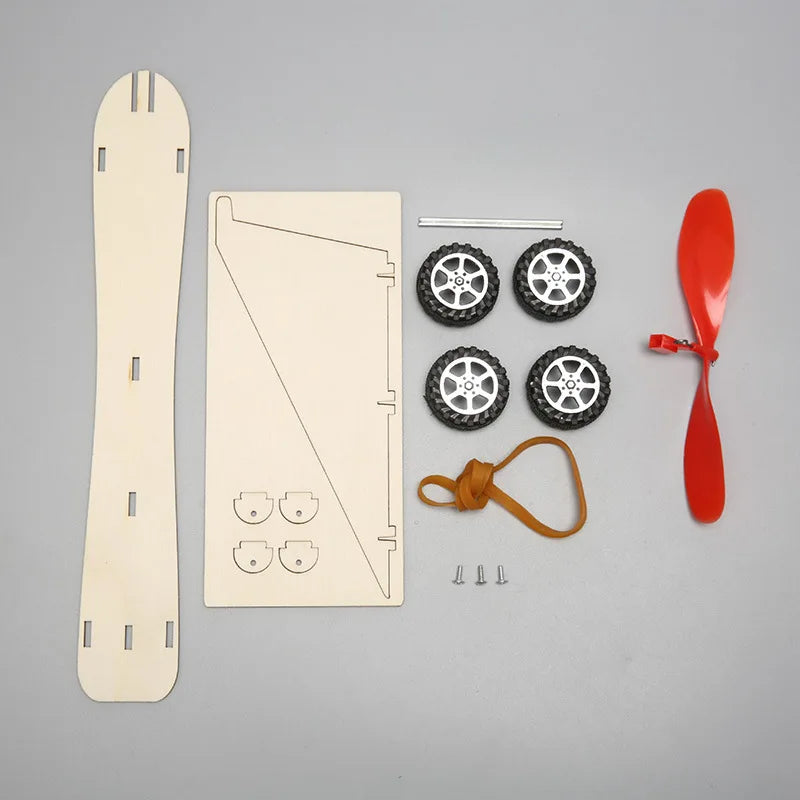 3D Wooden Puzzle DIY Physical Model Science Experiment Educational Toy Password Box Grain Fan Assembly Model DIY Decoration Gift