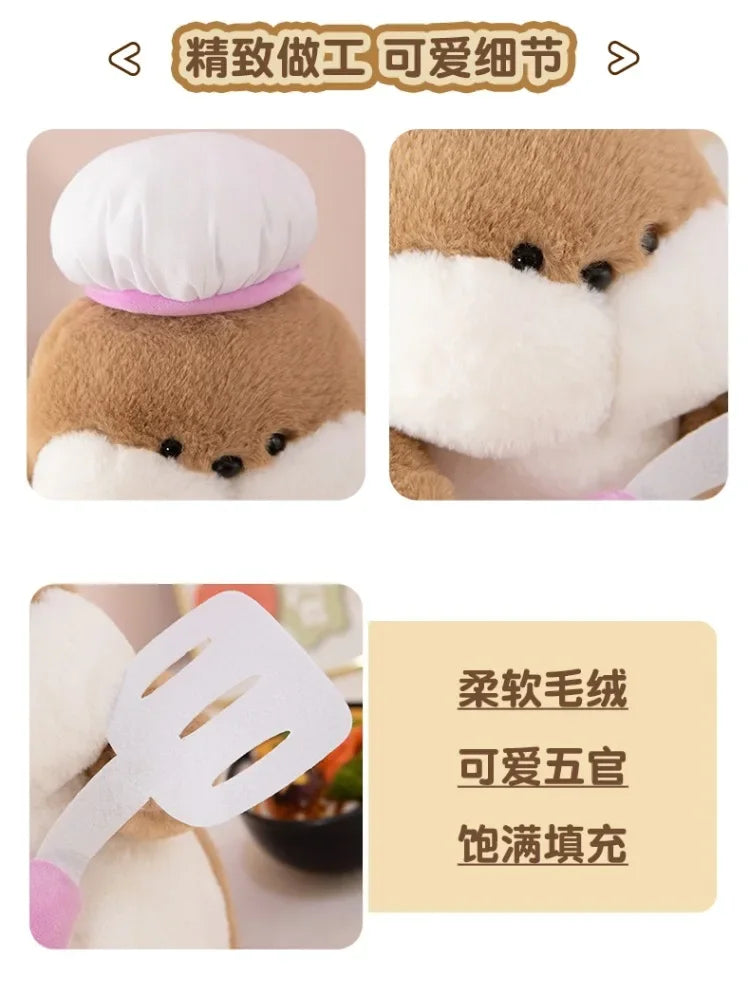 50cm Kawaii Plush Toy Stuffed Doll Anime Chef Seal Cute Large Animal Doll Kids Birthday Gift for Children Plushie Toy