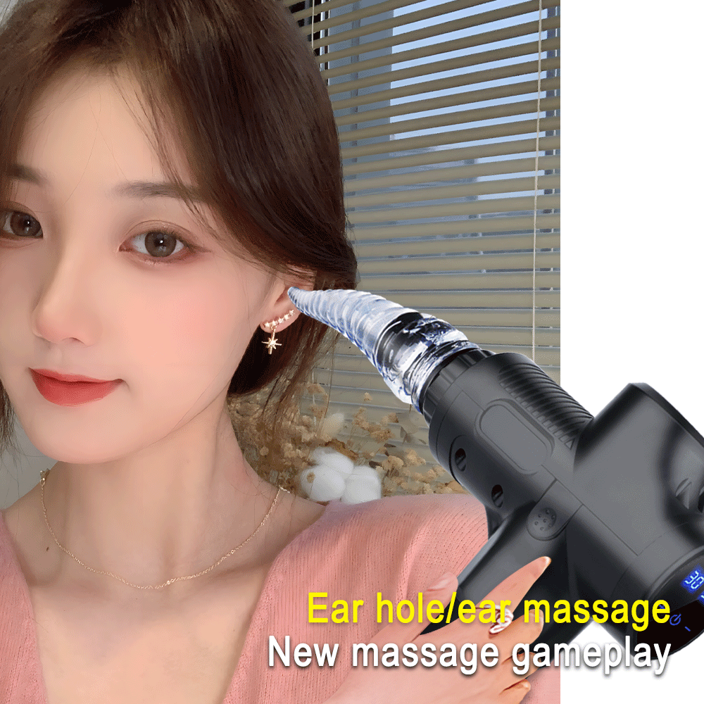 Massage  Variable Frequency Dual mode 4x Strike Massager head Massager Body Neck Back Leg Fitness Tool 5 Levels Fascial