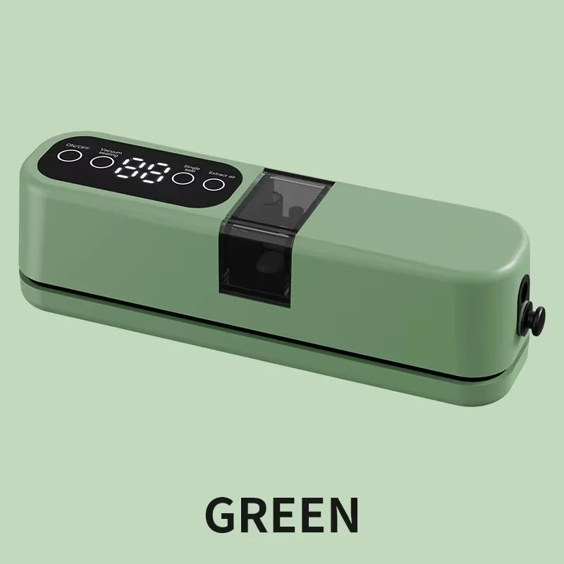 Portable USB Rechargeable Vacuum Sealer – Automatic Food & Snack Sealing Machine with 10 Vacuum Bags, 60KPa Strong Suction