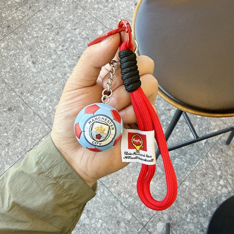 Football Club PU Keychain Soccer Fan Backpack Charm Collectible Gift