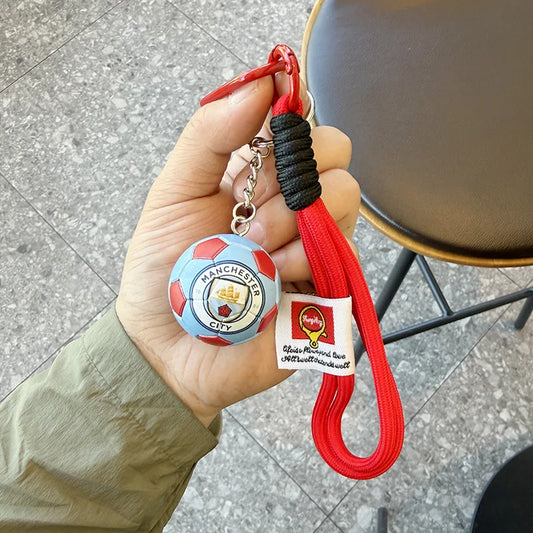 Football Club PU Keychain Soccer Fan Backpack Charm Collectible Gift