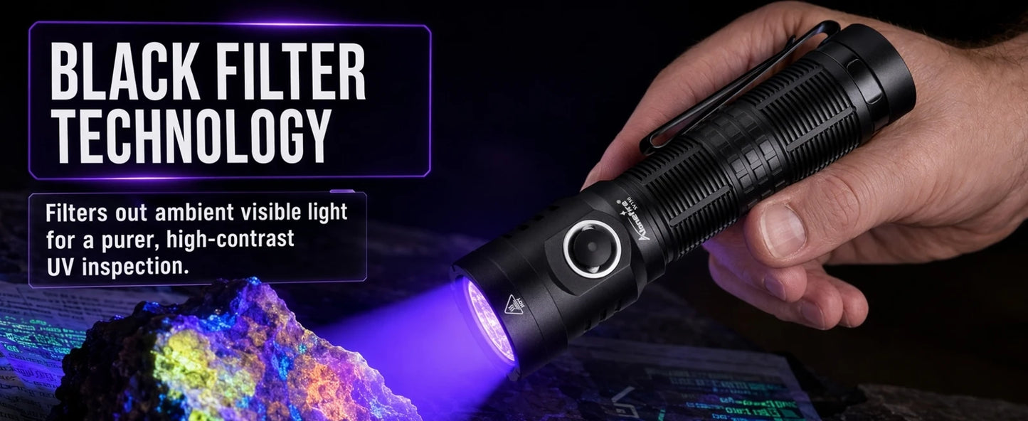 20W 365nm UV Rechargeable Blacklight Flashlight