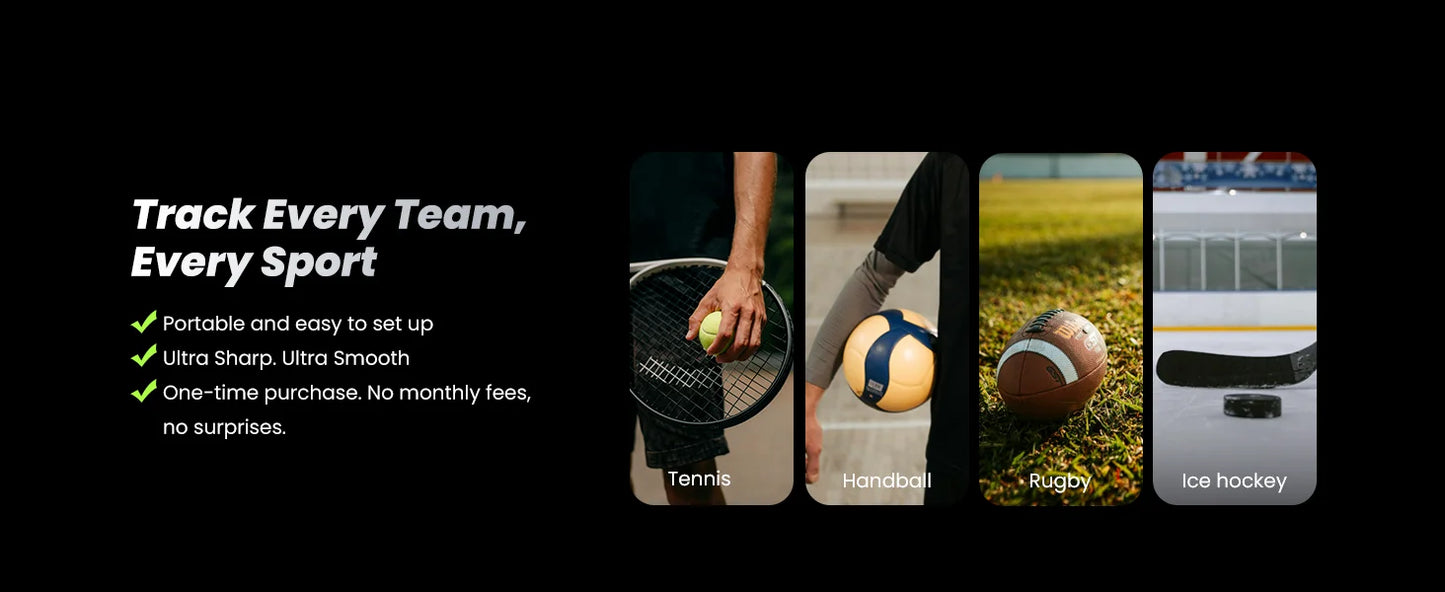AI Auto Tracking Sports Camera 4K 60FPS Smart Team Sports Recording System