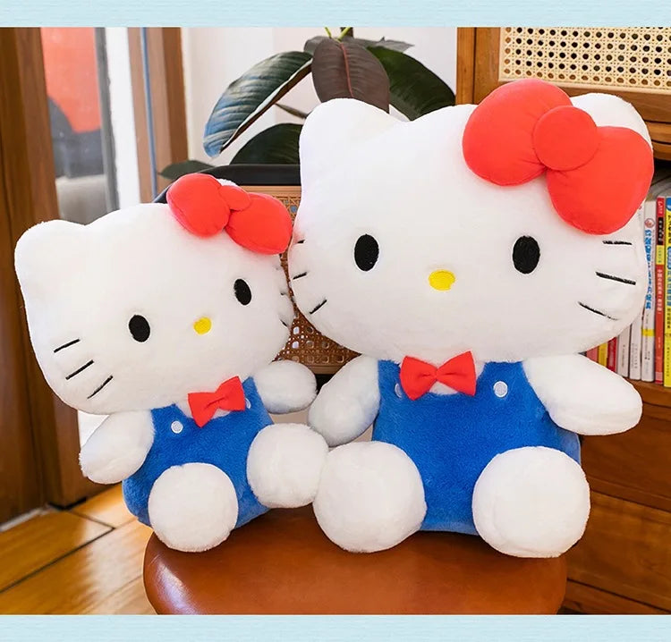 Kawaii Hello Kitty Plush Toy Sanrio Cute Hello Kitty Stuffed Doll for Kids Birthday Gift Valentine Present for Girls Soft Doll