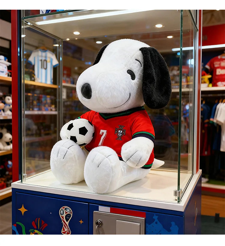 Kawaii Stuffed Doll Snoopy Football Plush Toy Cute Anime Character Stuffed Animal for Kids Birthday Gift and Cartoon Collection