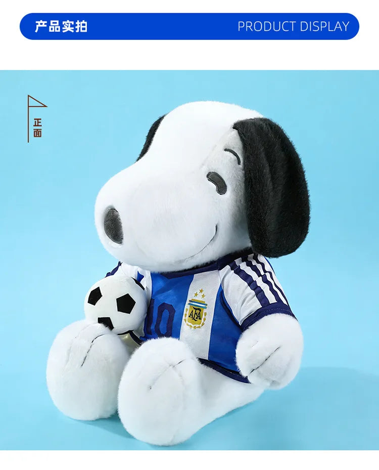 Kawaii Stuffed Doll Snoopy Football Plush Toy Cute Anime Character Stuffed Animal for Kids Birthday Gift and Cartoon Collection
