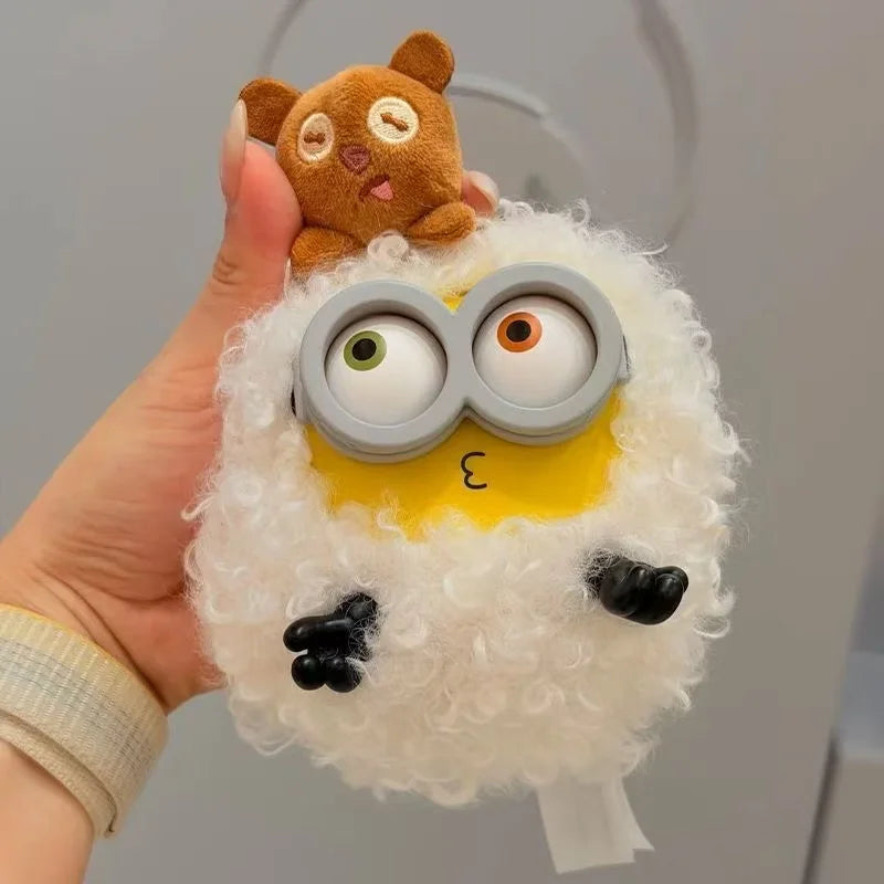 Cute Cartoon Character Vinyl Plush Keychain Bag Charm