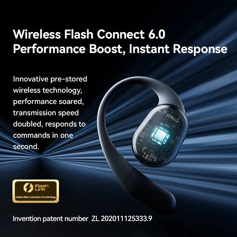 C16S Bluetooth 5.4 Wireless Headphones Open Ear OWS Earphones HiFi Sound Flash-sale Choice Headset TWS Earbuds