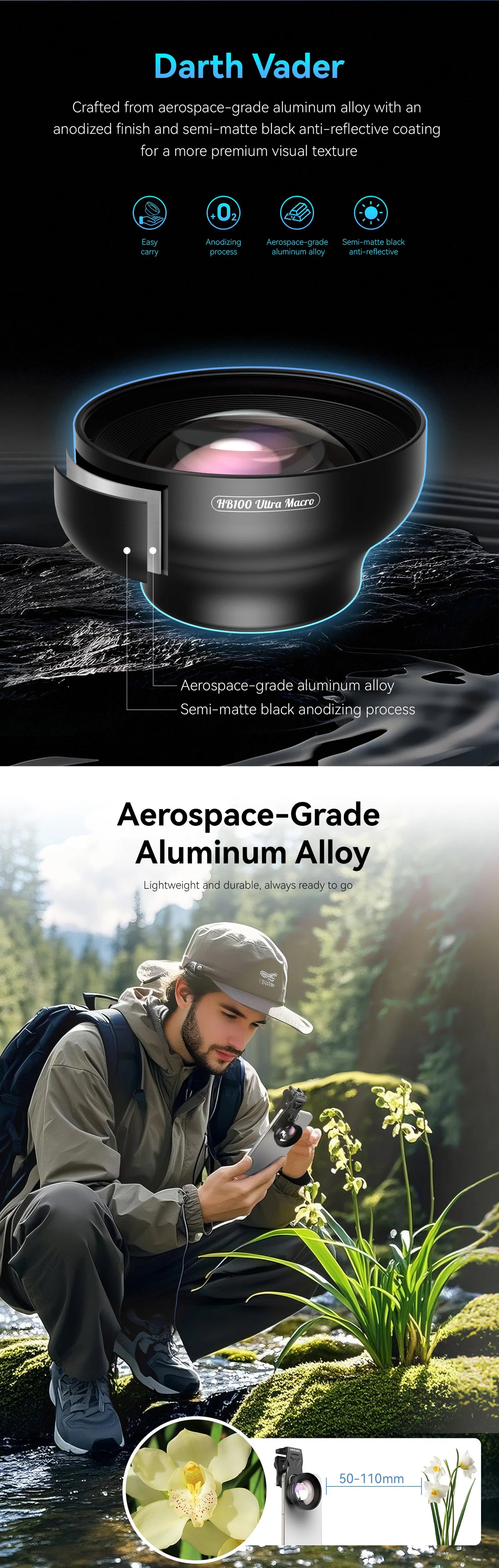 100mm Ultra Macro Smartphone Lens with Universal Clip