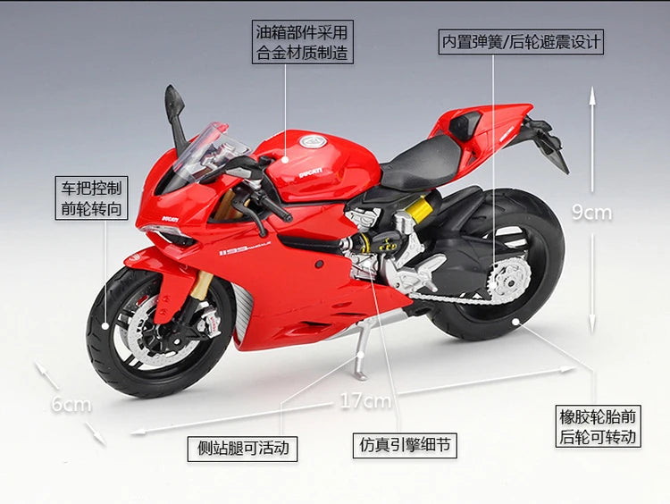 1 12 Scale Ducati 1199 Panigale Diecast Motorcycle Model