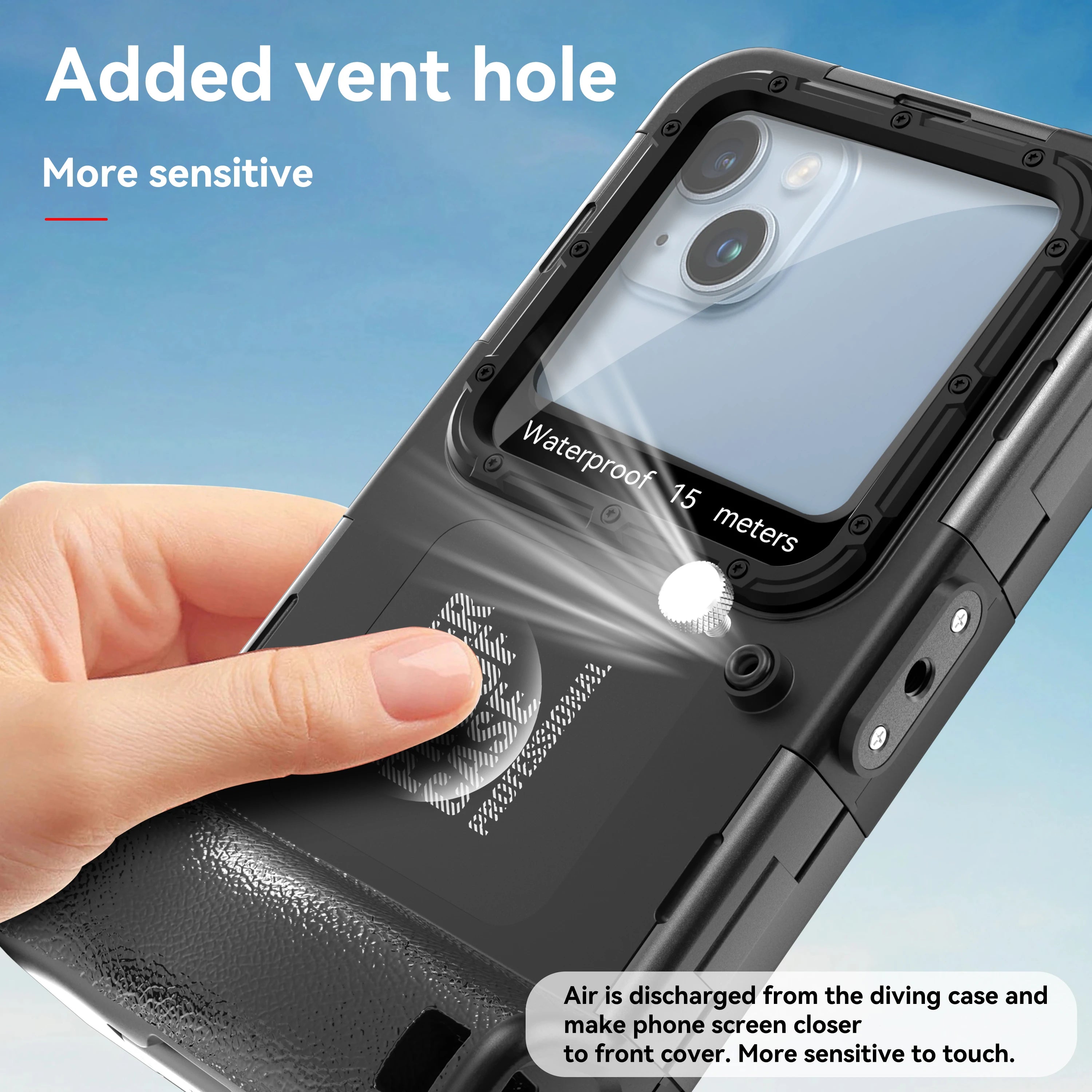 for iPhone series IP68 standard 15M/50ft diving/swimming photography professional diving waterproof phone case