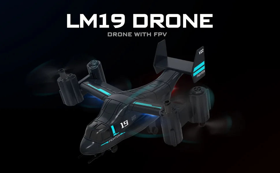 Remote Control Helicopter Drone 480P Camera Fighter UAV Land Air Mode Aircraft Brushless RC Drones for  Plane Toys