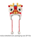Chinese Dragon Hat Comfortable Costume Decoration Headdress Animal Hat for New Year Birthday Fancy Dress Performance Halloween