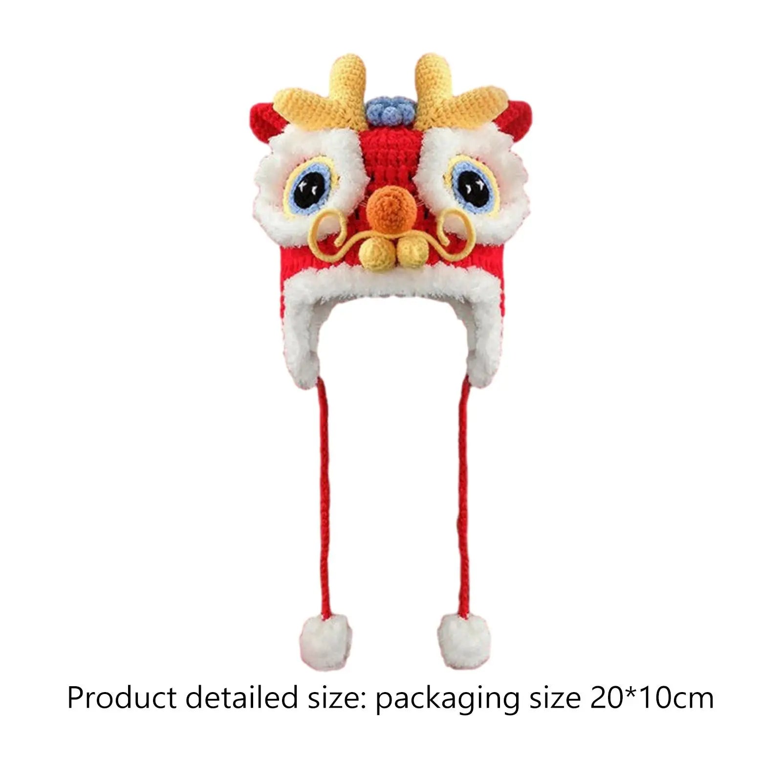 Chinese Dragon Hat Comfortable Costume Decoration Headdress Animal Hat for New Year Birthday Fancy Dress Performance Halloween