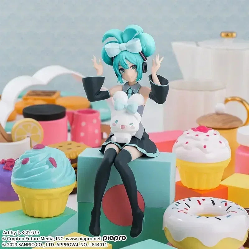 Anime Vocal Girl Figure with Cute Puppy Character PVC Collectible