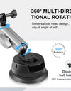 Car Suction Cup Arm Mount with Mount Adapter & Long Screw for Gopro / DJI / Insta360 X3 and other Sports Action Camera