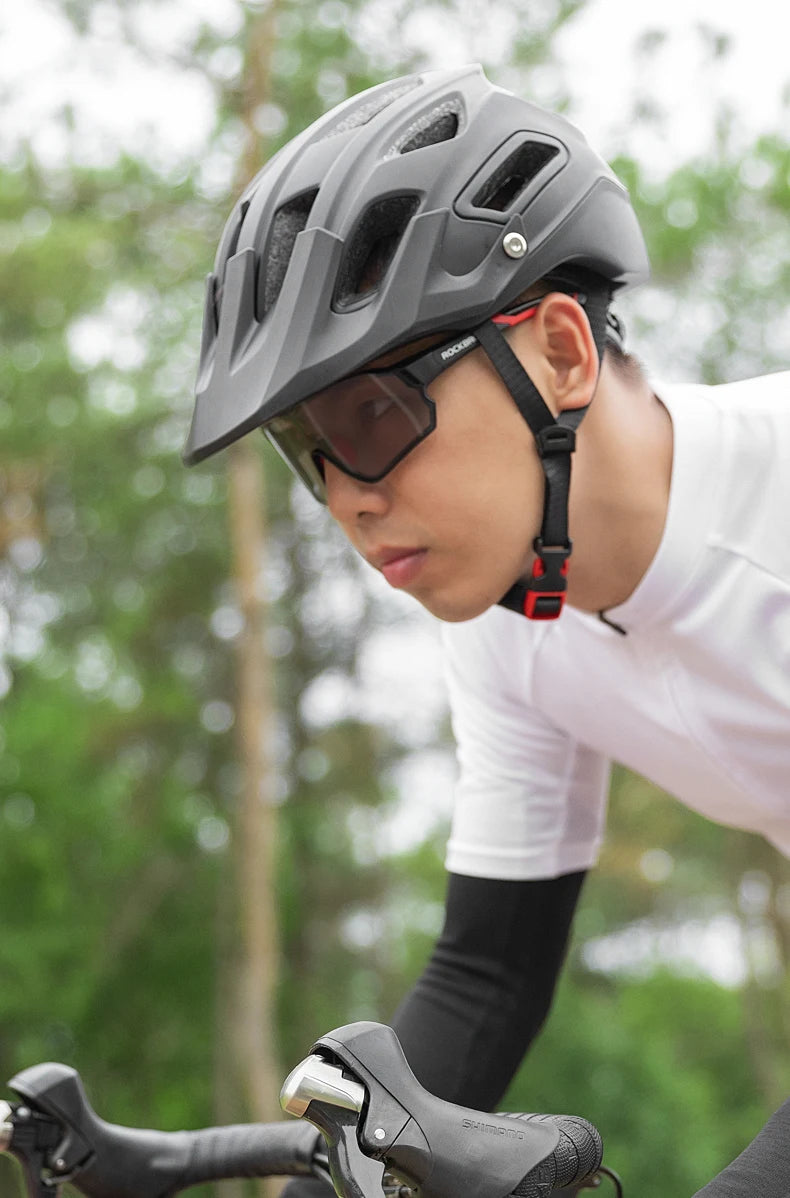 Photochromic Bicycle Glasses UV400 Goggle Large Frame Men Women Sports Bike Eyewear Sungless Adjustable Cycling Glasses
