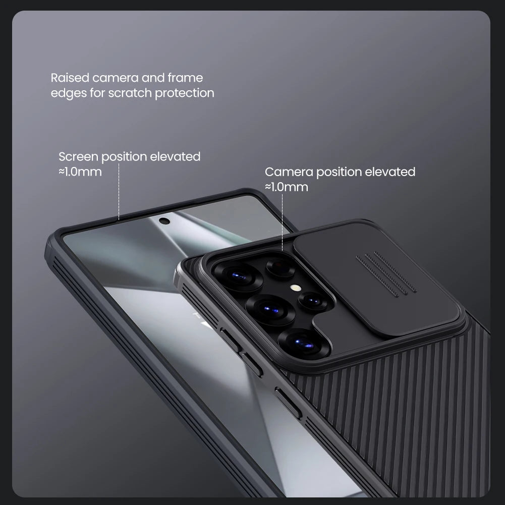 CamShield Pro Slide Camera Cover Case for Samsung Galaxy S26 Ultra / S26 Plus / S25 Ultra / S24 Ultra – PC + TPU Full Protection Cover