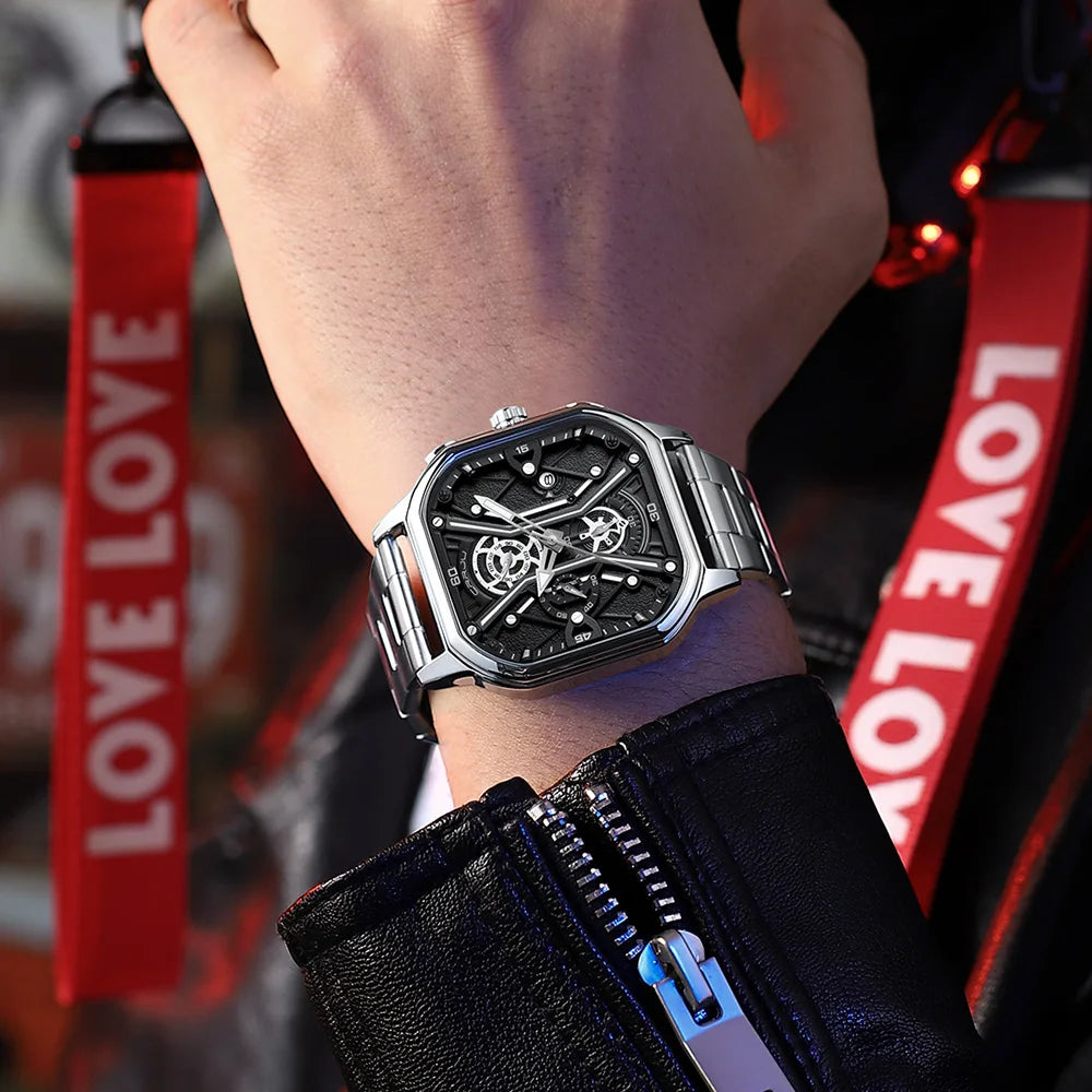 Men Watches Quartz High Quality Stainless Steel Top Brand Luxury Business Waterproof Luminous Chronograph Watch