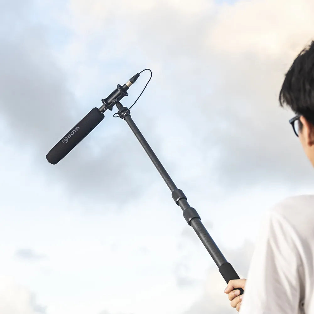 BY-BM6060 XLR Microphone Super-Cardioid Shotgun Condenser Microphone for DSLR Camcorder Film Making TV Program Interview