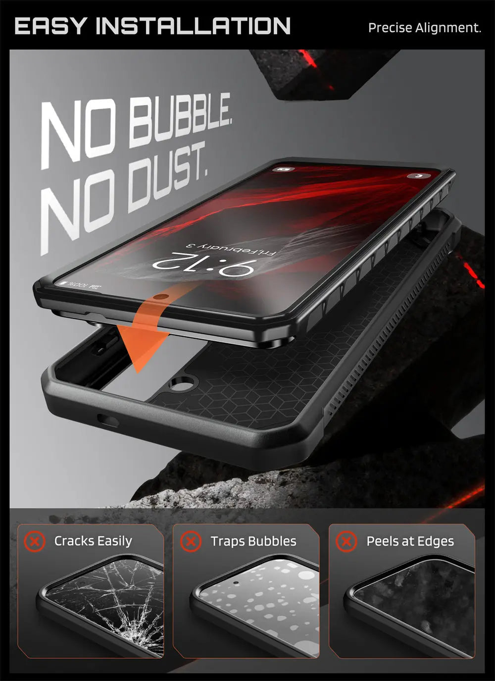 Rugged Magnetic Phone Case with Kickstand Screen Protector and Belt Clip for Samsung Galaxy S26