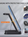 4 in 1 Foldable Wireless Charging Station For iPhone 16 15 14 13 12 Apple Watch 7/6 For Samsung Galaxy Watch Chargers 4/3