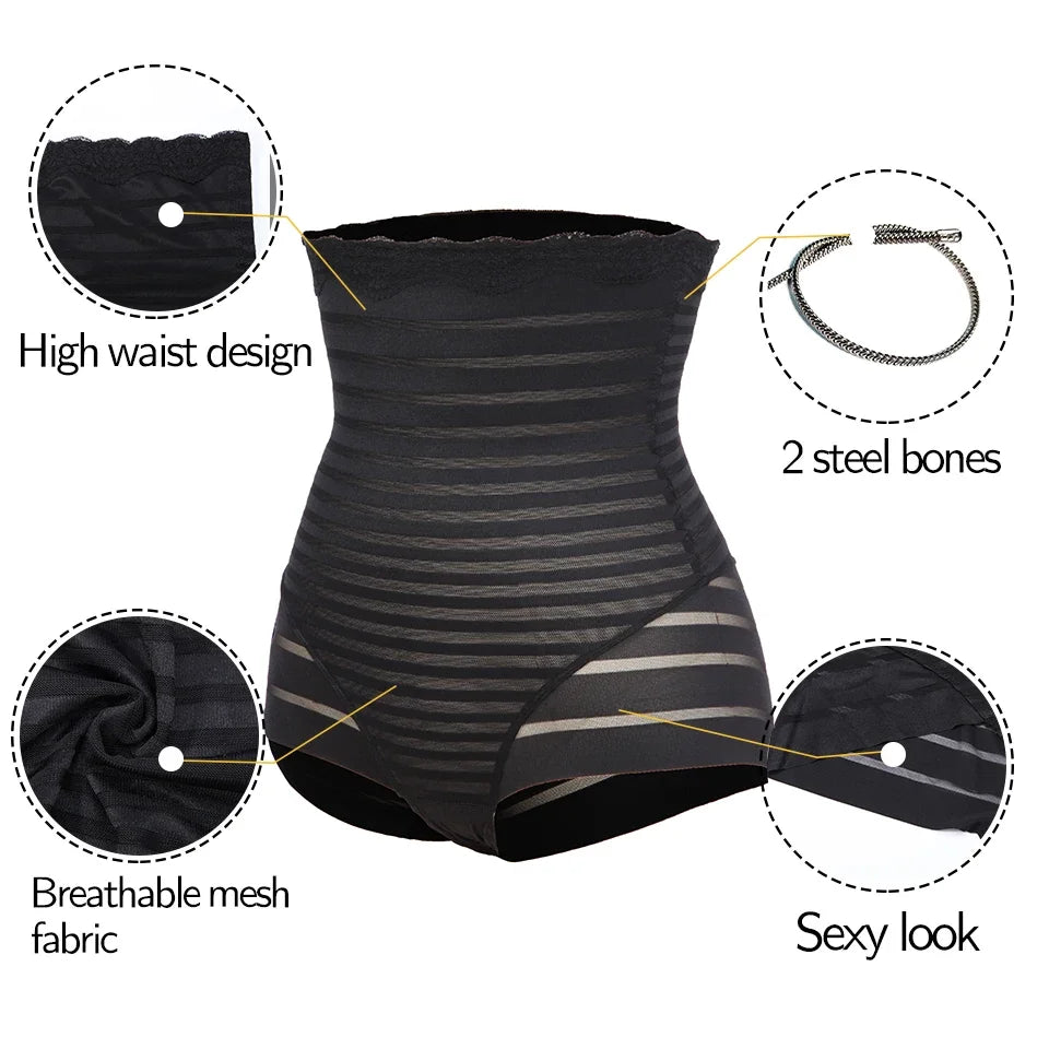 Women Body Shaper High Waist Briefs Slimming Underwear Butt Lifter Waist Trainer Tummy Control Panties Belly Girdle Panty