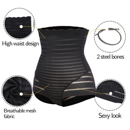 Women Body Shaper High Waist Briefs Slimming Underwear Butt Lifter Waist Trainer Tummy Control Panties Belly Girdle Panty