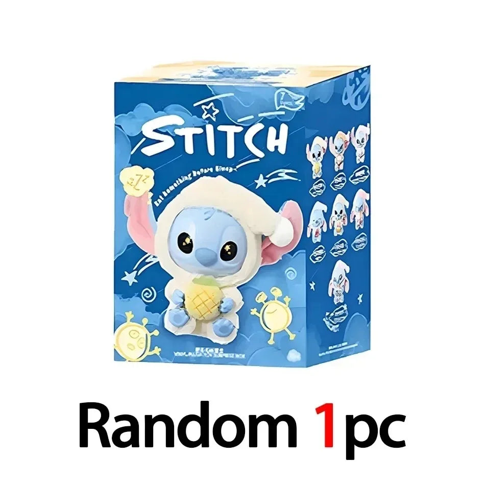 New Disney Stitch Eat Sleep Series Vinyl Pendant Cute Plush Doll Mystery Box Cosplay Accessories Holiday Gift