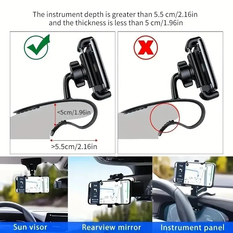 Car Phone Holder Stand Universal Dashboard Car Clip Mount Cell Mobile Phone Support in Car Bracket For iPhone Samsung Xiaomi