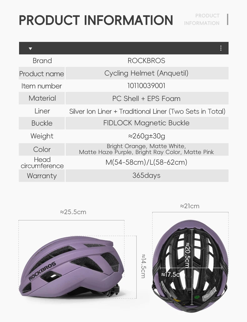 Cycling Helmet for Adults Adjustable Mountain Road Bike Helmet Breathable Intergrally-molded Head Bicycle Helmet