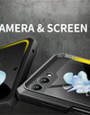 Dual Layer Rugged Protective Cover with Rotatable Belt Clip Screen Hinge Protection Case for Samsung Galaxy Z Flip 5